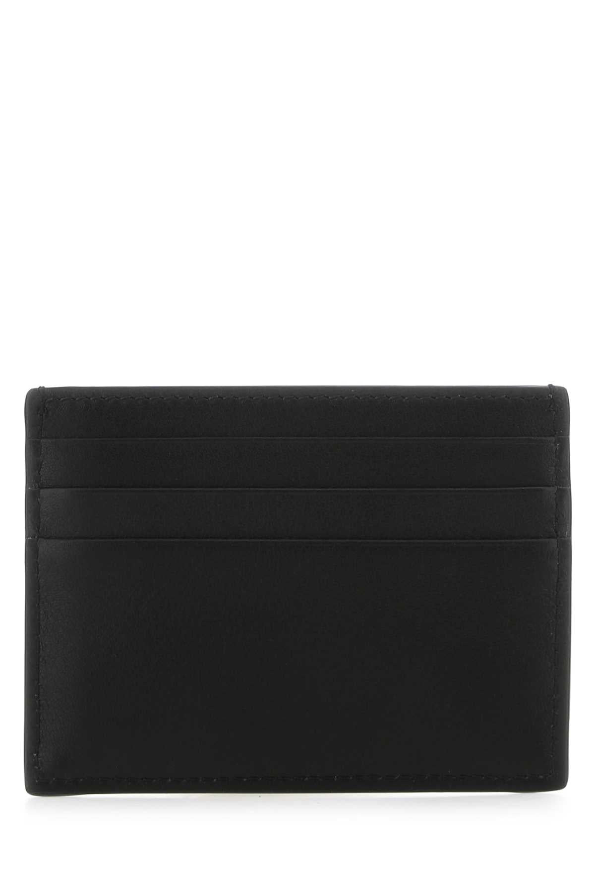 Alexander Mcqueen Men Black Leather Card Holder - 3