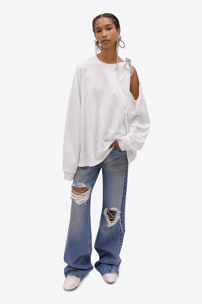 AREA CRYSTAL FRAY RELAXED JEAN outlook