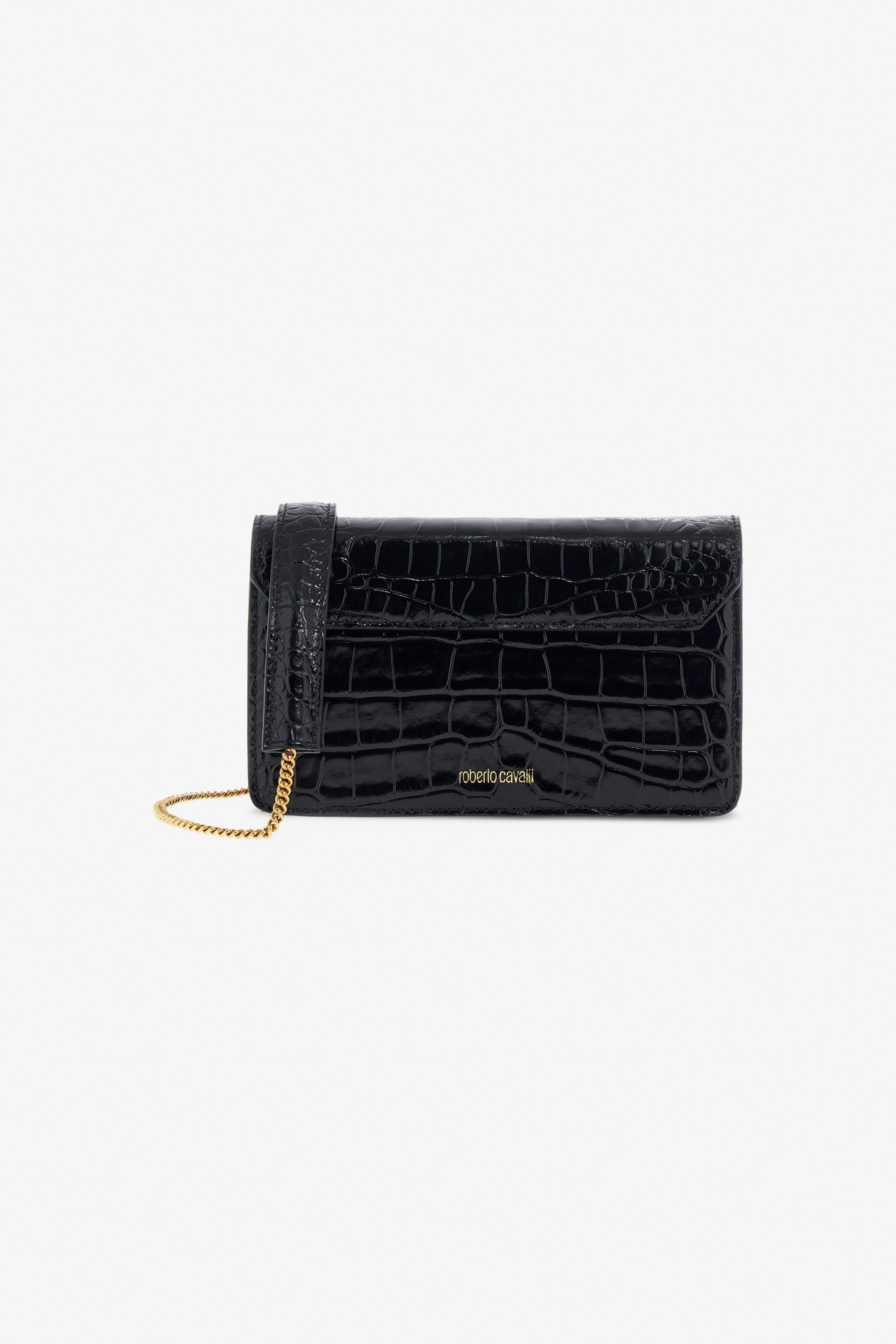 Crocodile-Embossed Shoulder Bag - 3