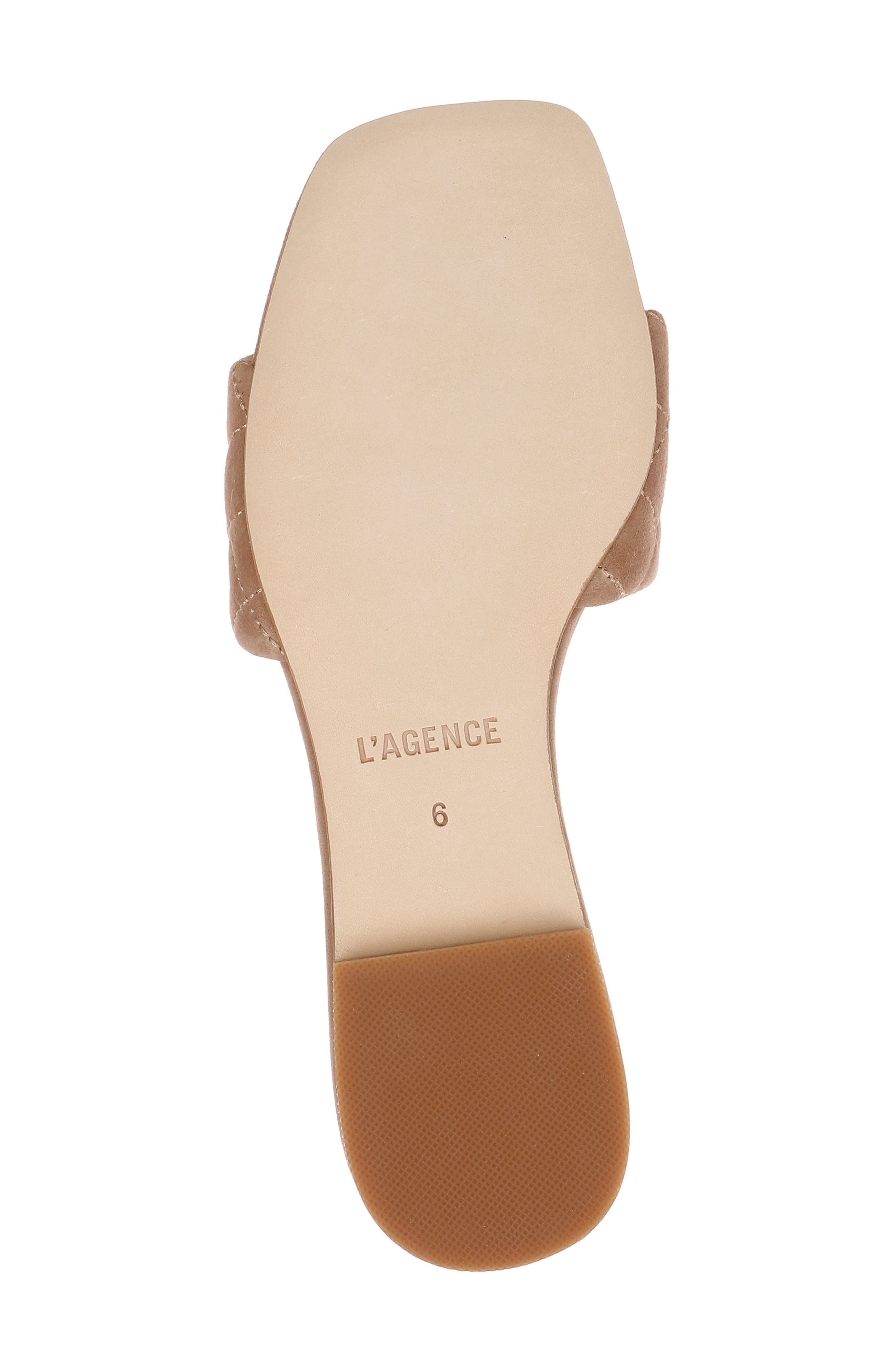 L'AGENCE Aloise Slide Sandal in Cappuccino Suede at Nordstrom - 6