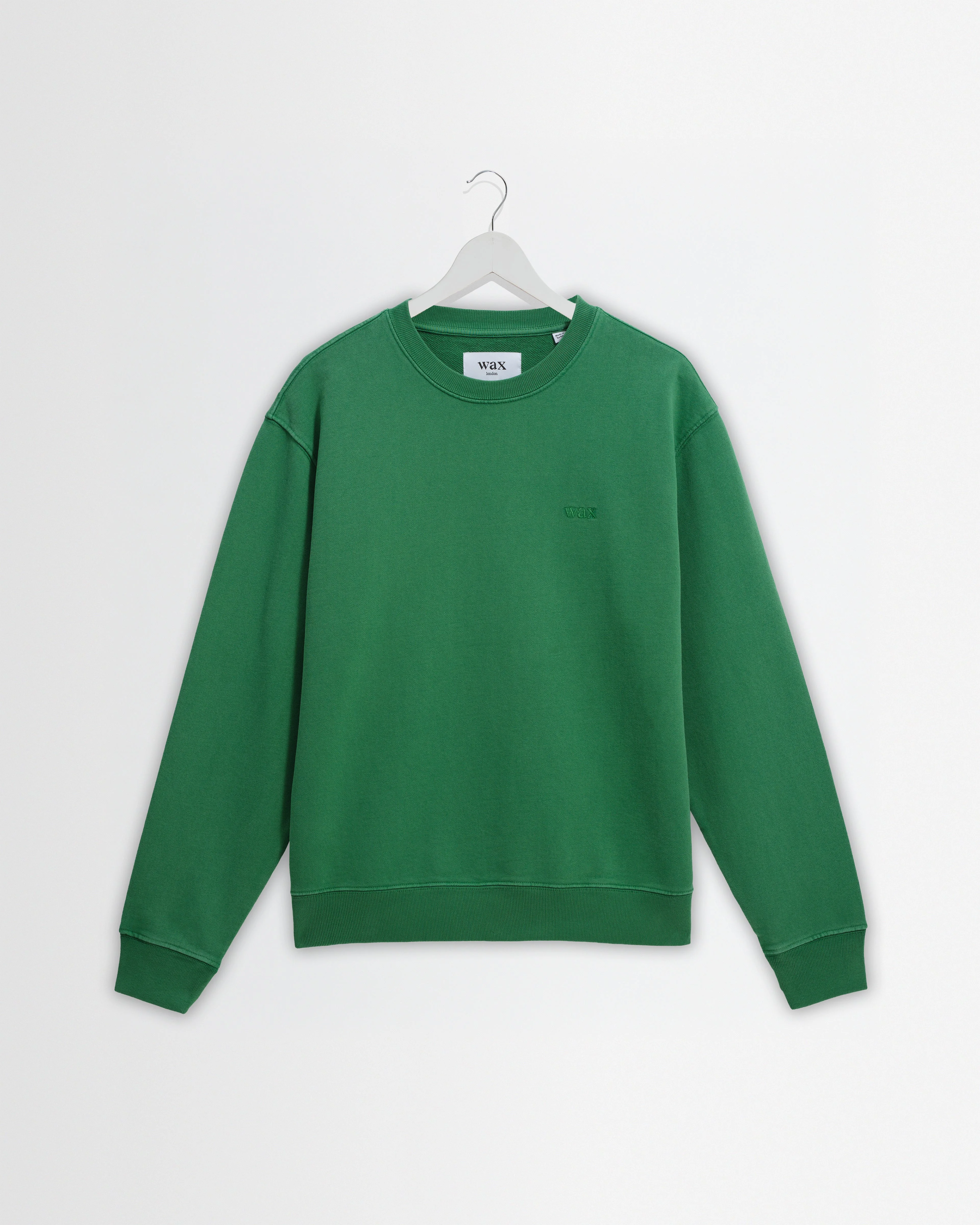 Sidney - Washed Green Loopback Cotton Sweatshirt - 1