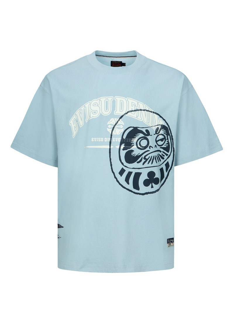 LOGO AND GAMING DARUMA PRINT RELAX FIT T-SHIRT 12