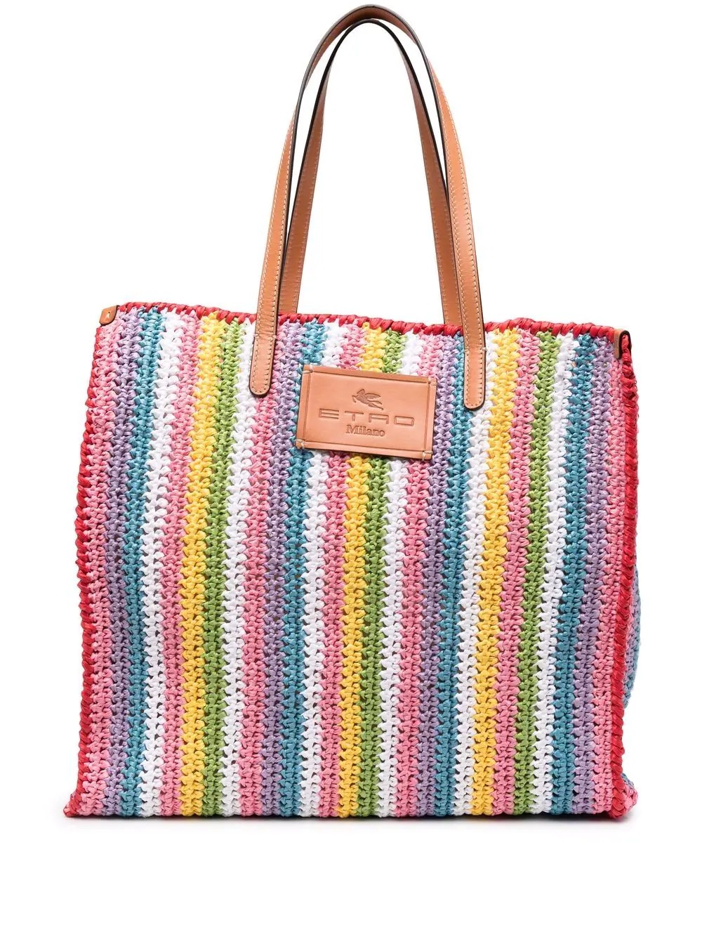 woven stripe tote - 1