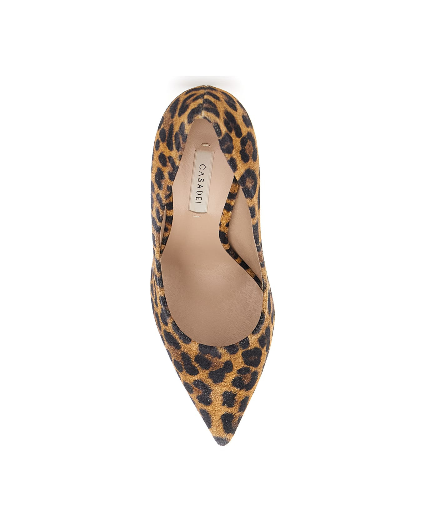 'malesia' Brown Pumps With High Stiletto Heel And Leopard Motif In Suede Woman - 4