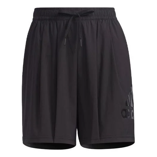 (WMNS) adidas Fi Shorts Bos Logo Printing Sports Woven Black GT6829 - 1