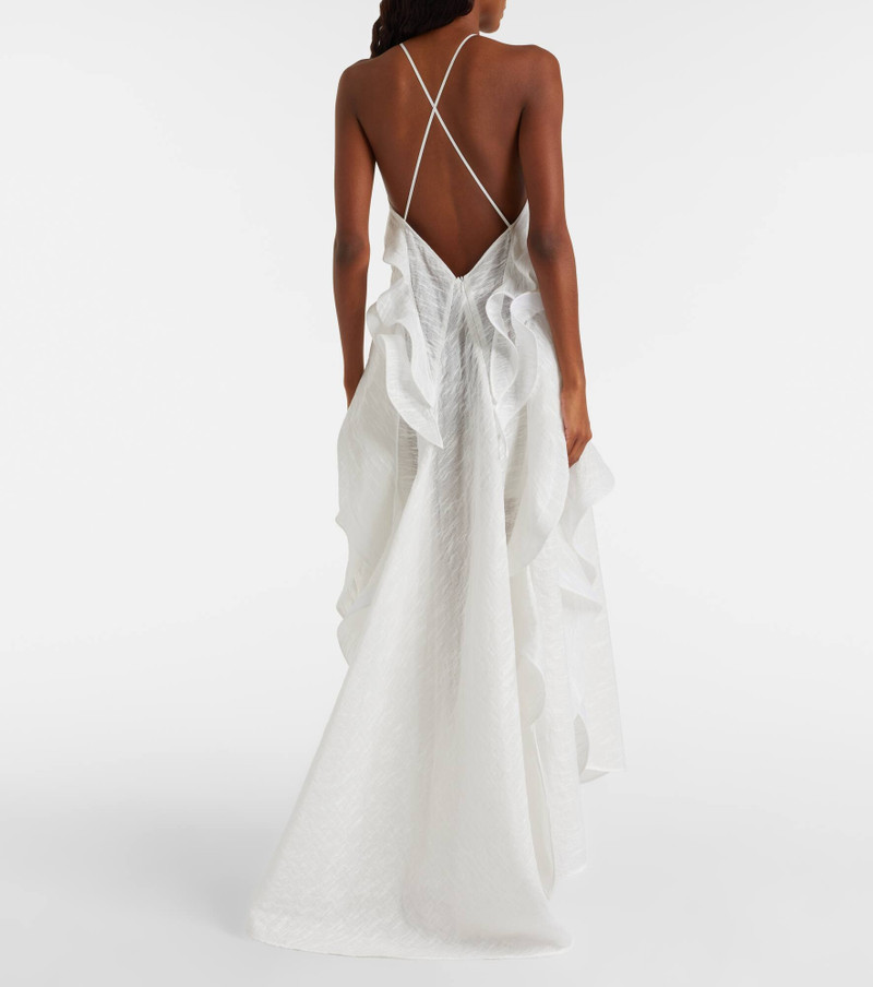 Délice Wave ruffled maxi dress 3
