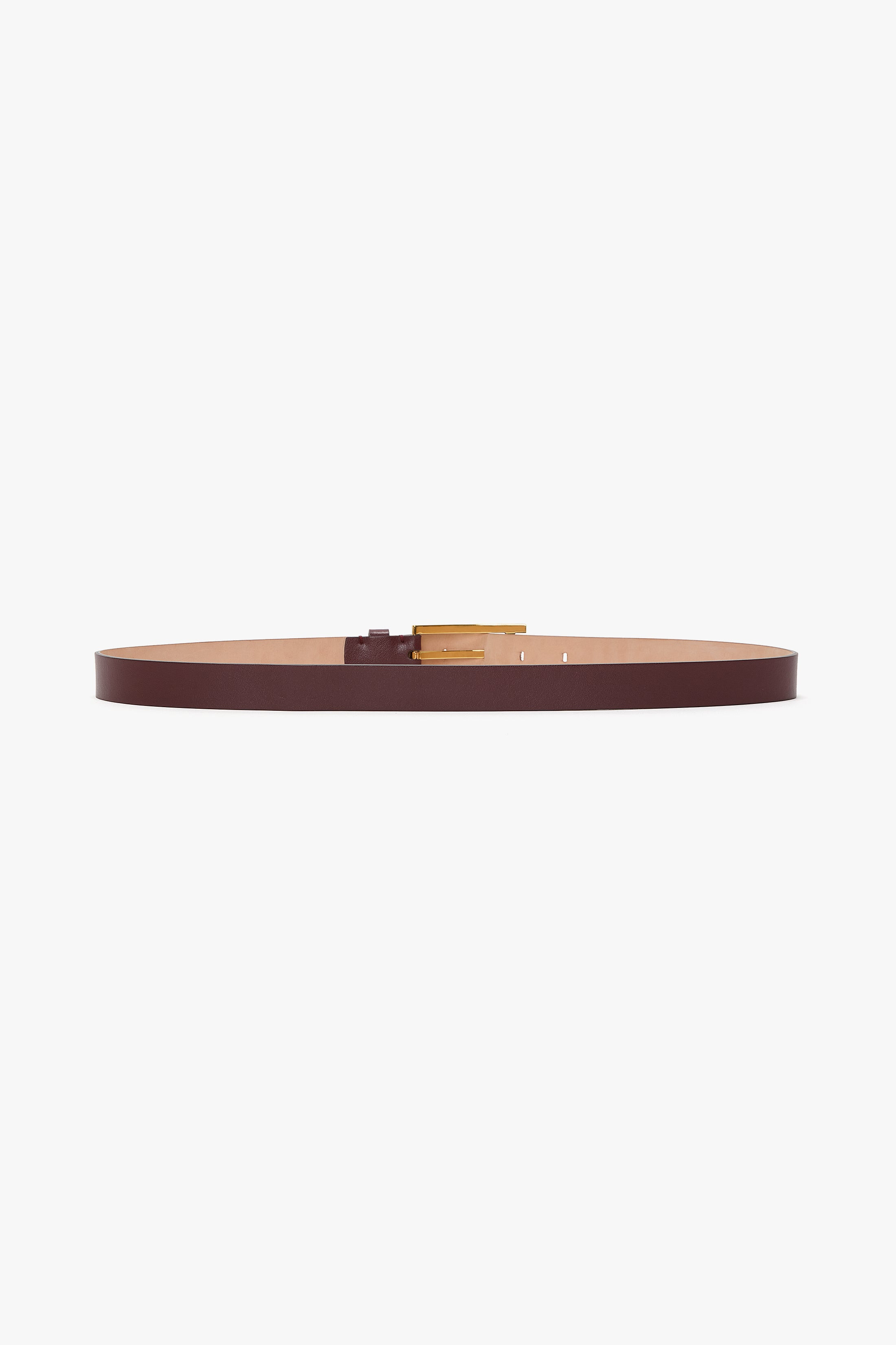 Pin-Buckle Belt In Burgundy Smooth Leather - 3