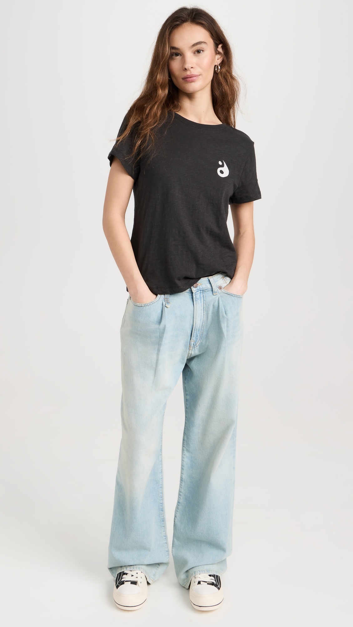Damon Pleated Wide Leg Jeans - 9