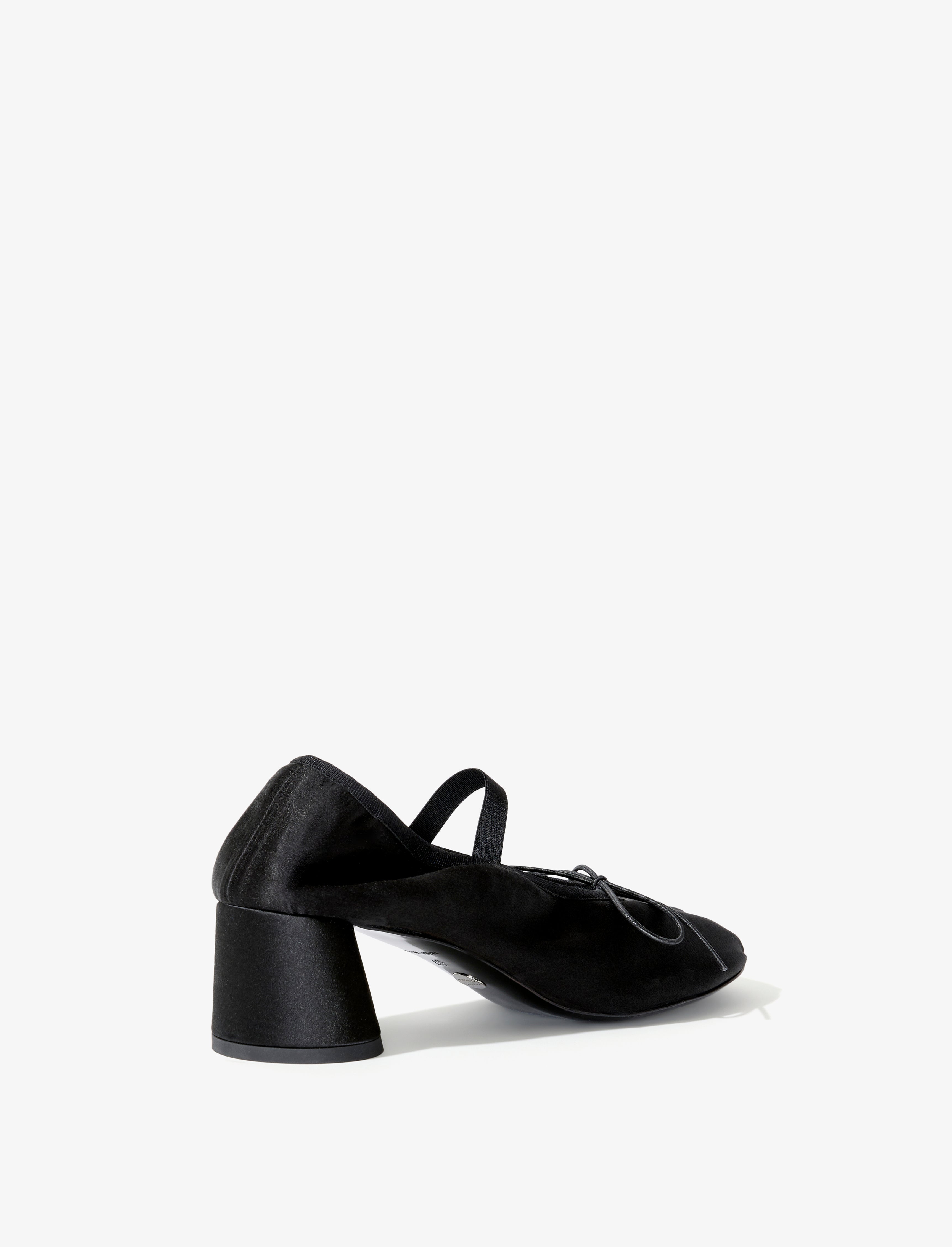 Glove Mary Jane Ballet Pumps in Satin - 3