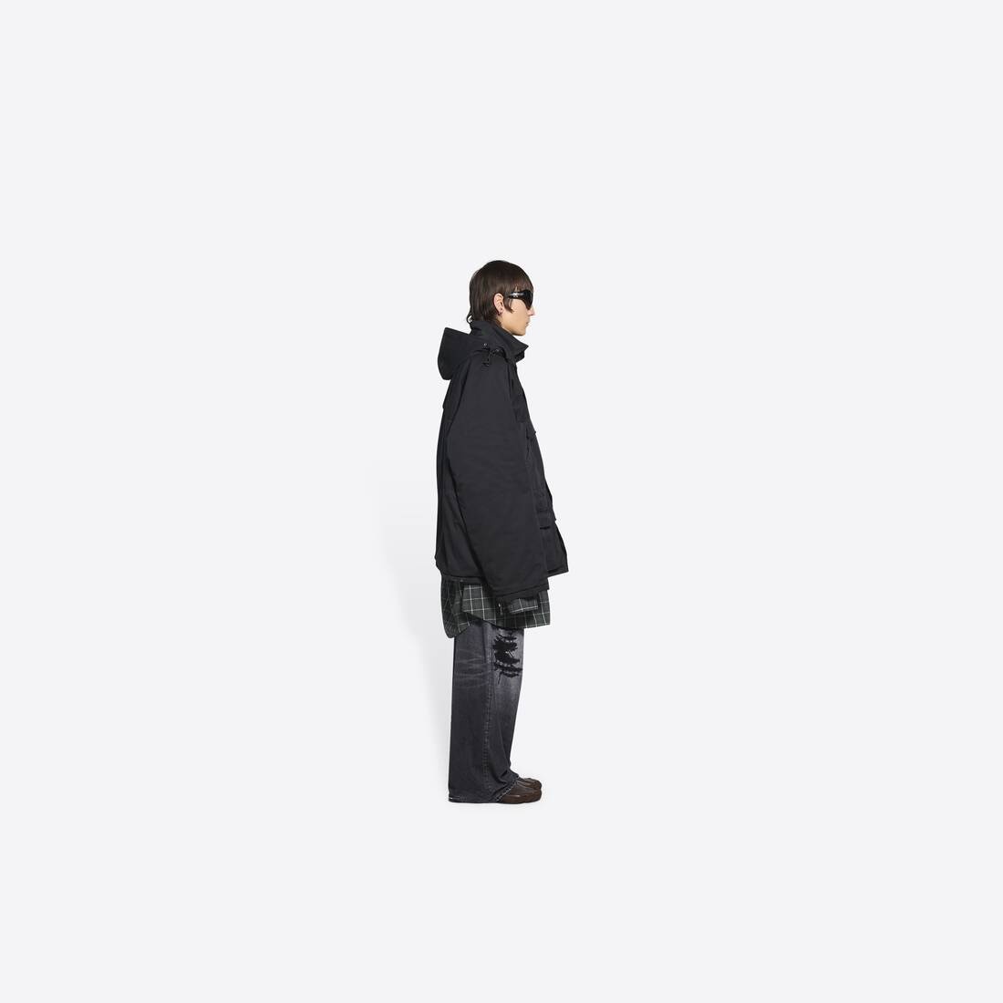 Men's Double B Light Parka in Black - 5