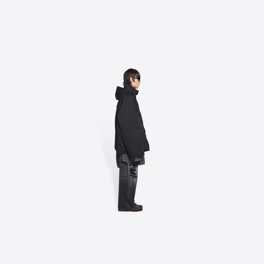 Men's Double B Light Parka in Black - 4