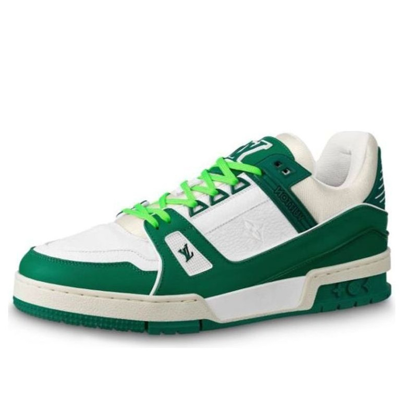 LOUIS VUITTON Trainer Sneakers 'White Green' 1A8125 - 1