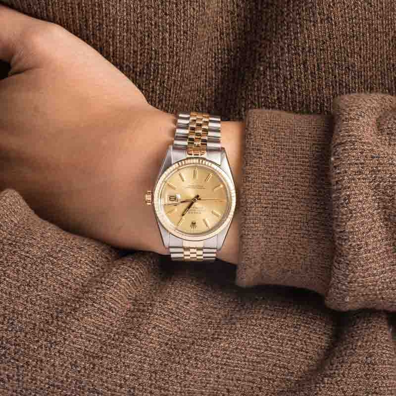 Pre-owned Rolex Datejust 36 16013 Champagne Dial - 5