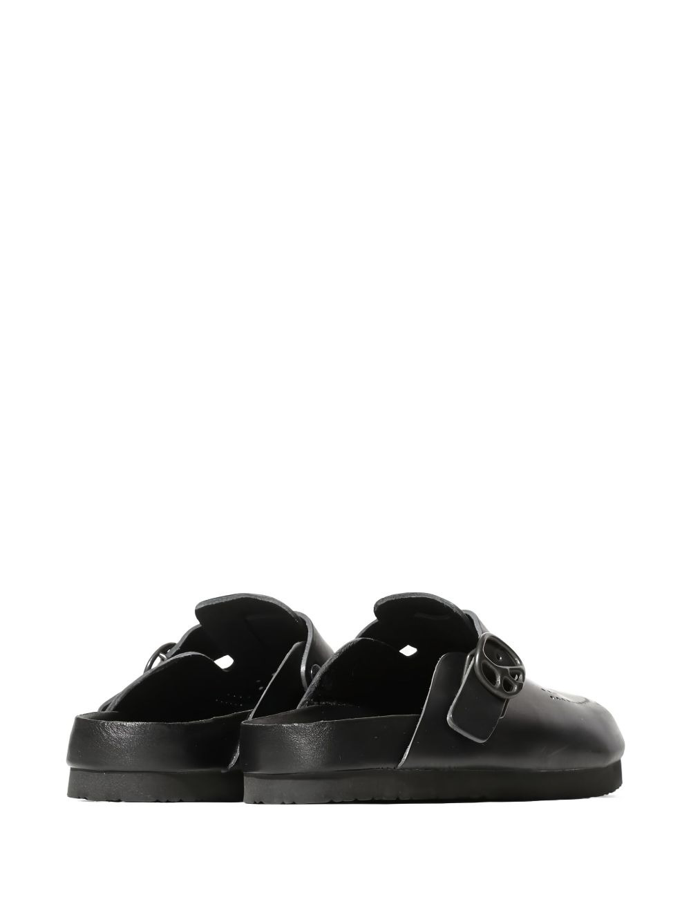 perforated buckled mules - 3