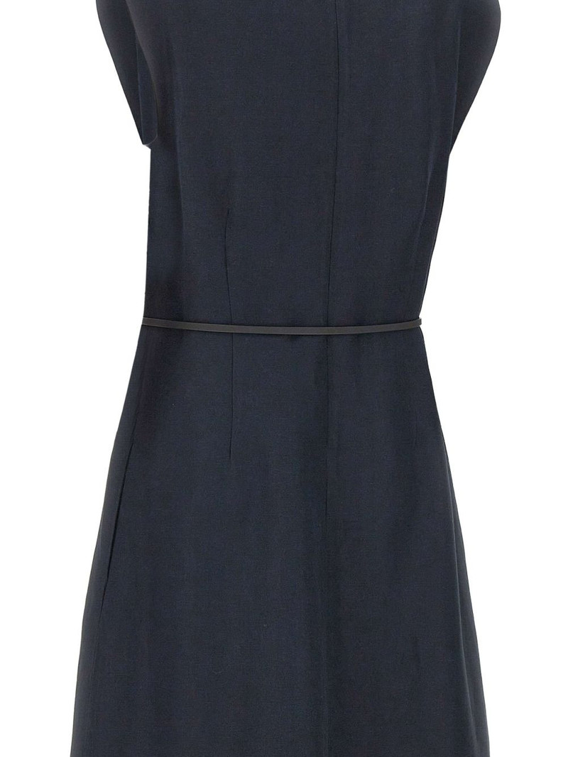 V-neck belt midi dress 6