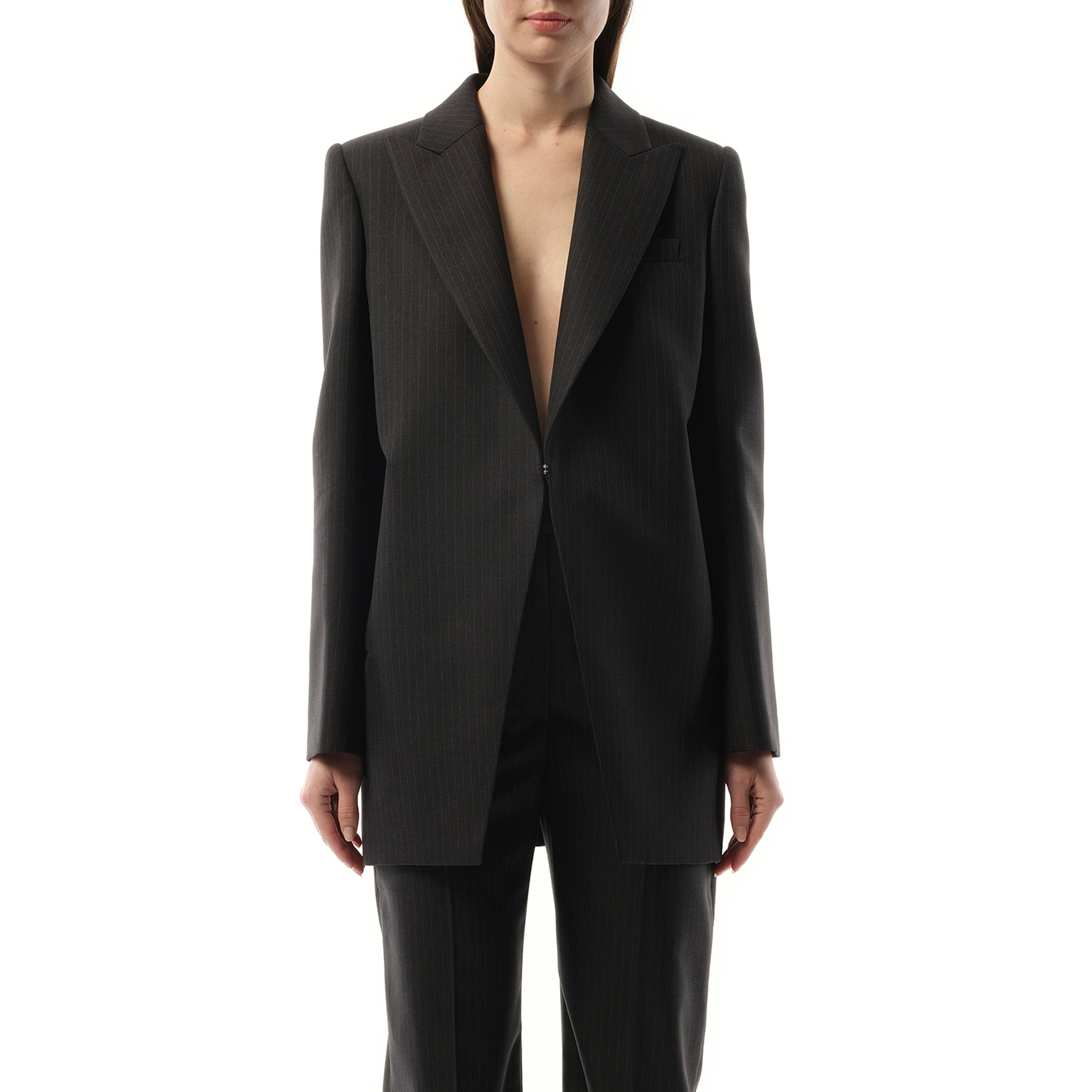Cut Away Long Jacket in Grey - 1