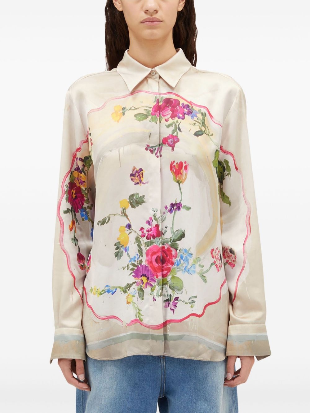floral-print long-sleeve shirt - 3