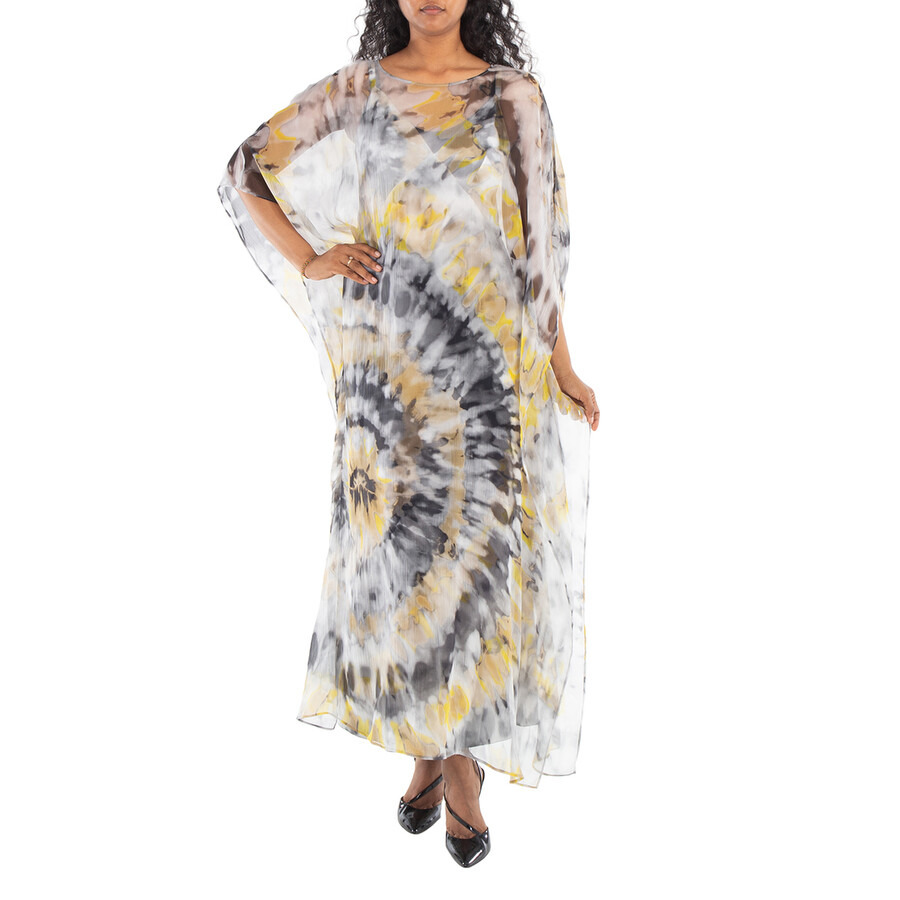 Chloe Ladies Kaftan-Inspired Silk Crepon Maxi Dress - 3
