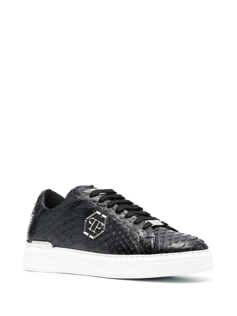 PHILIPP PLEIN textured low-top sneakers outlook