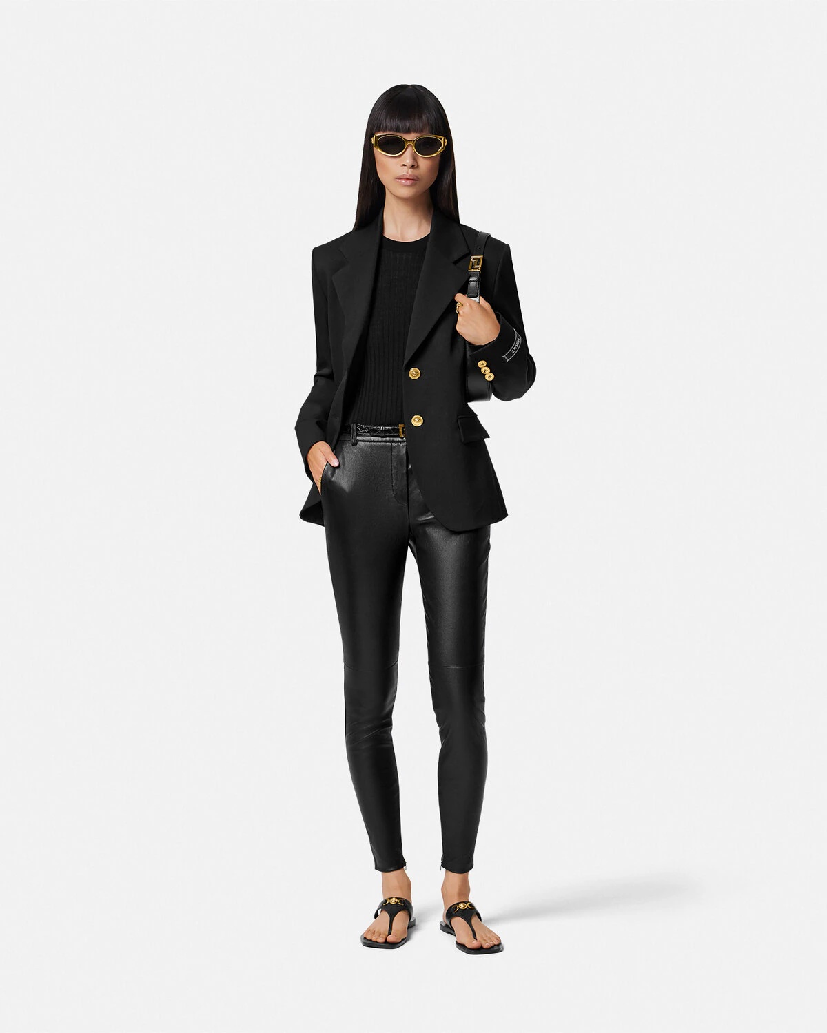 Slim Fit Leather Pants - 2