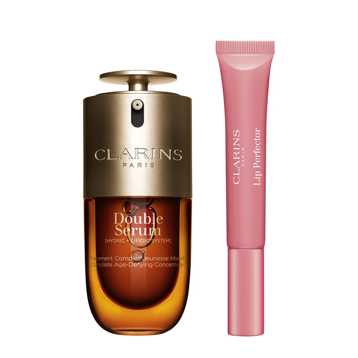 Double Serum x Lip Perfector Duo - Anti-Aging Double Serum & Lip Perfector Shimmer Lip Gloss - 1