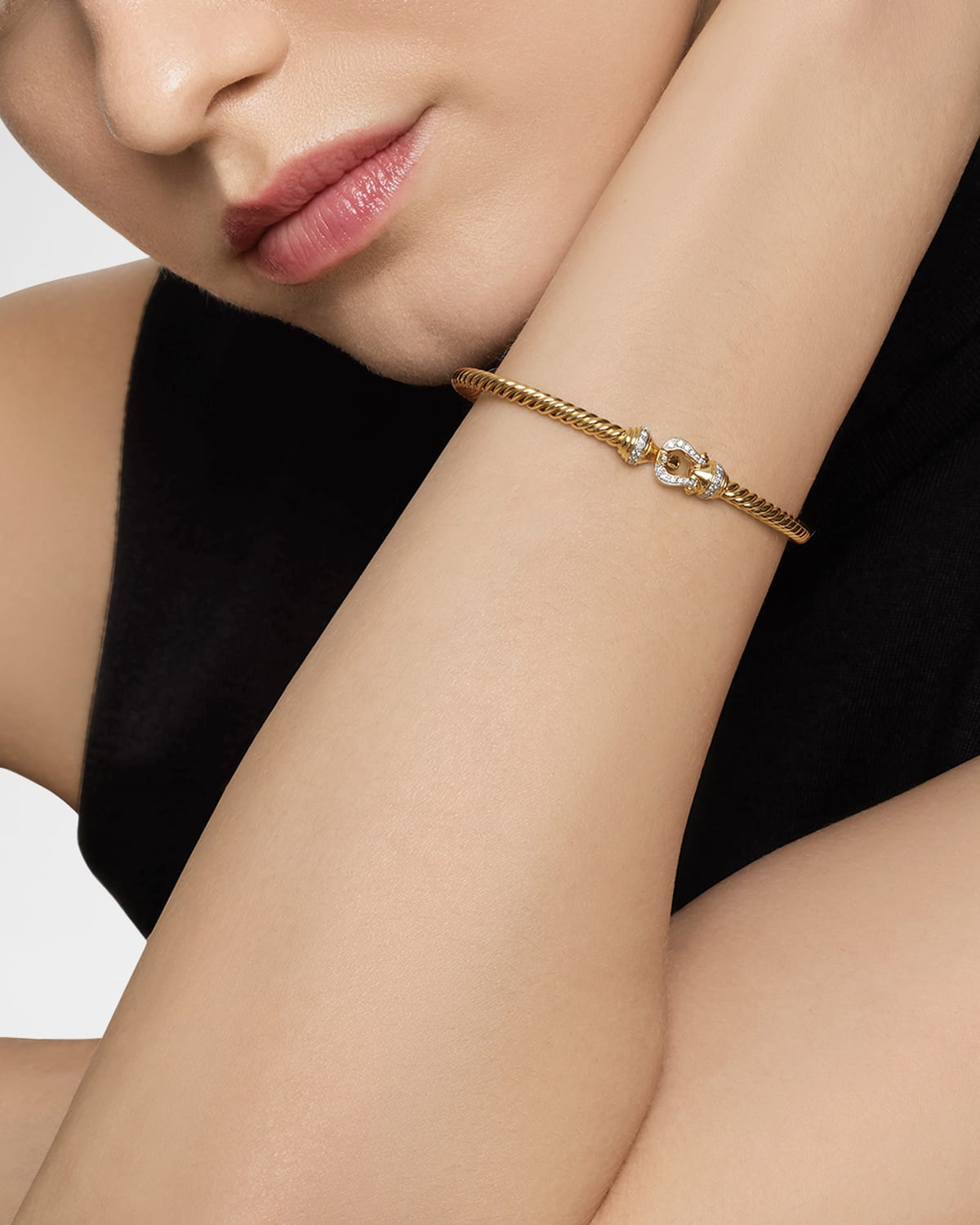 3.5mm Buckle Bracelet in 18K Gold - 7