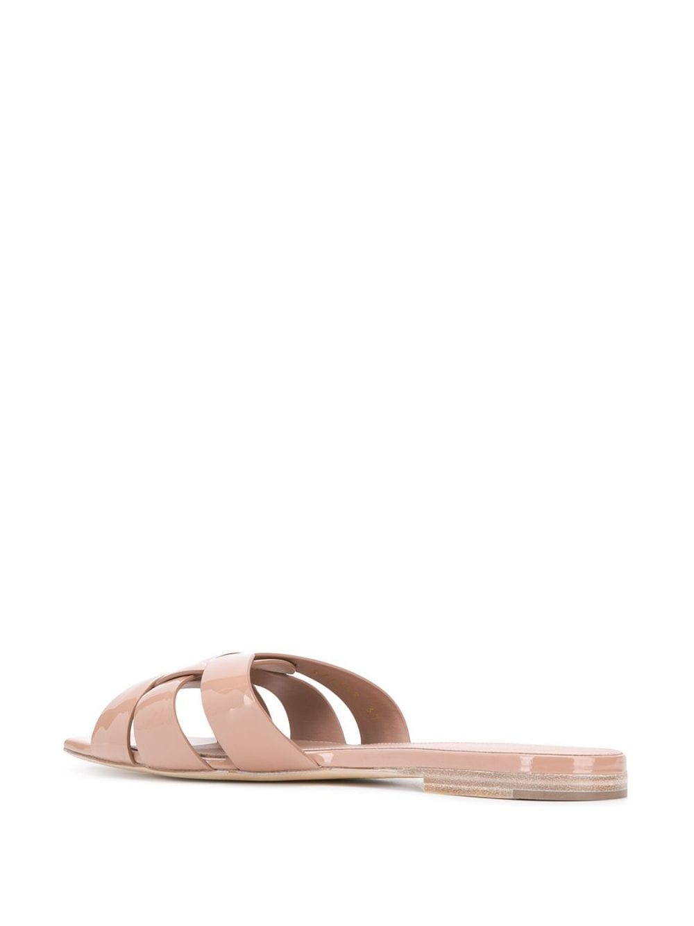 Saint Laurent Women Tribute Leather Flat Sandals - 3