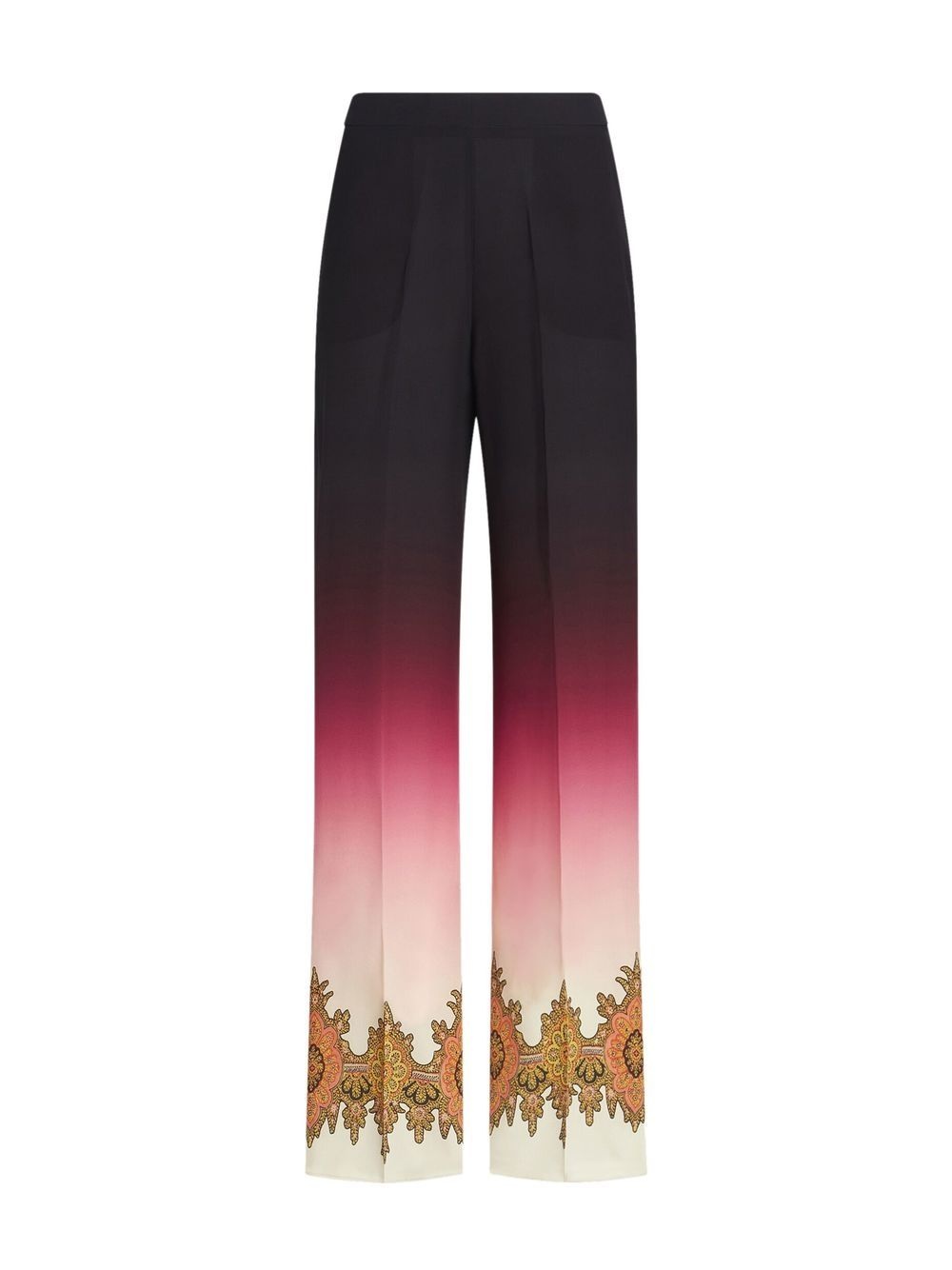 gradient-effect silk trousers - 6