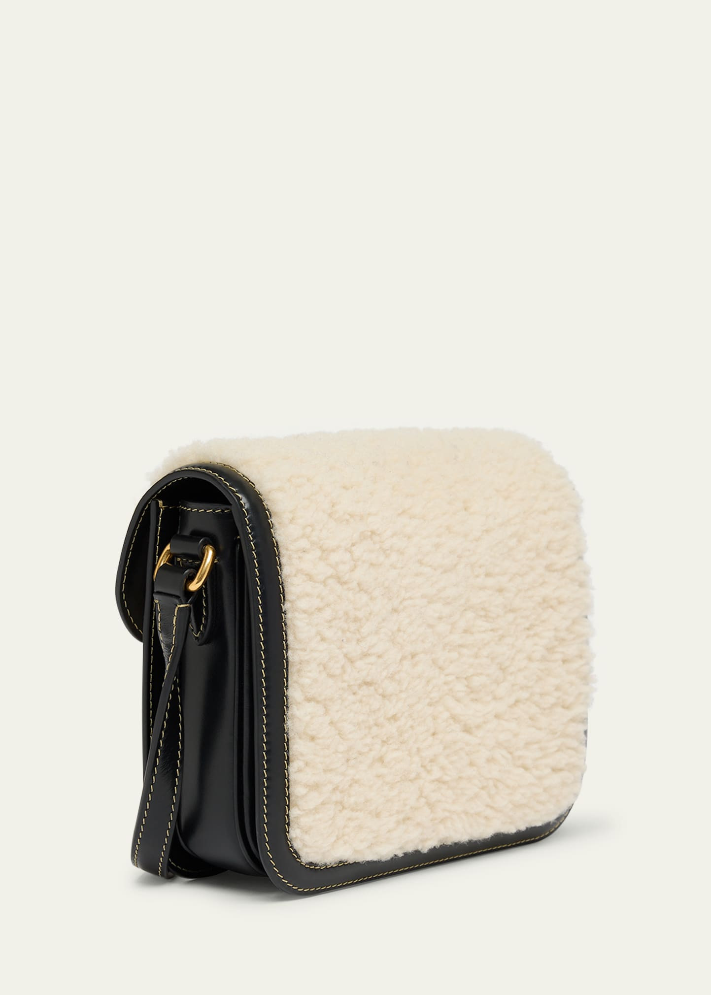 9 to 5 Small Shearling and Leather Shoulder Bag - 3