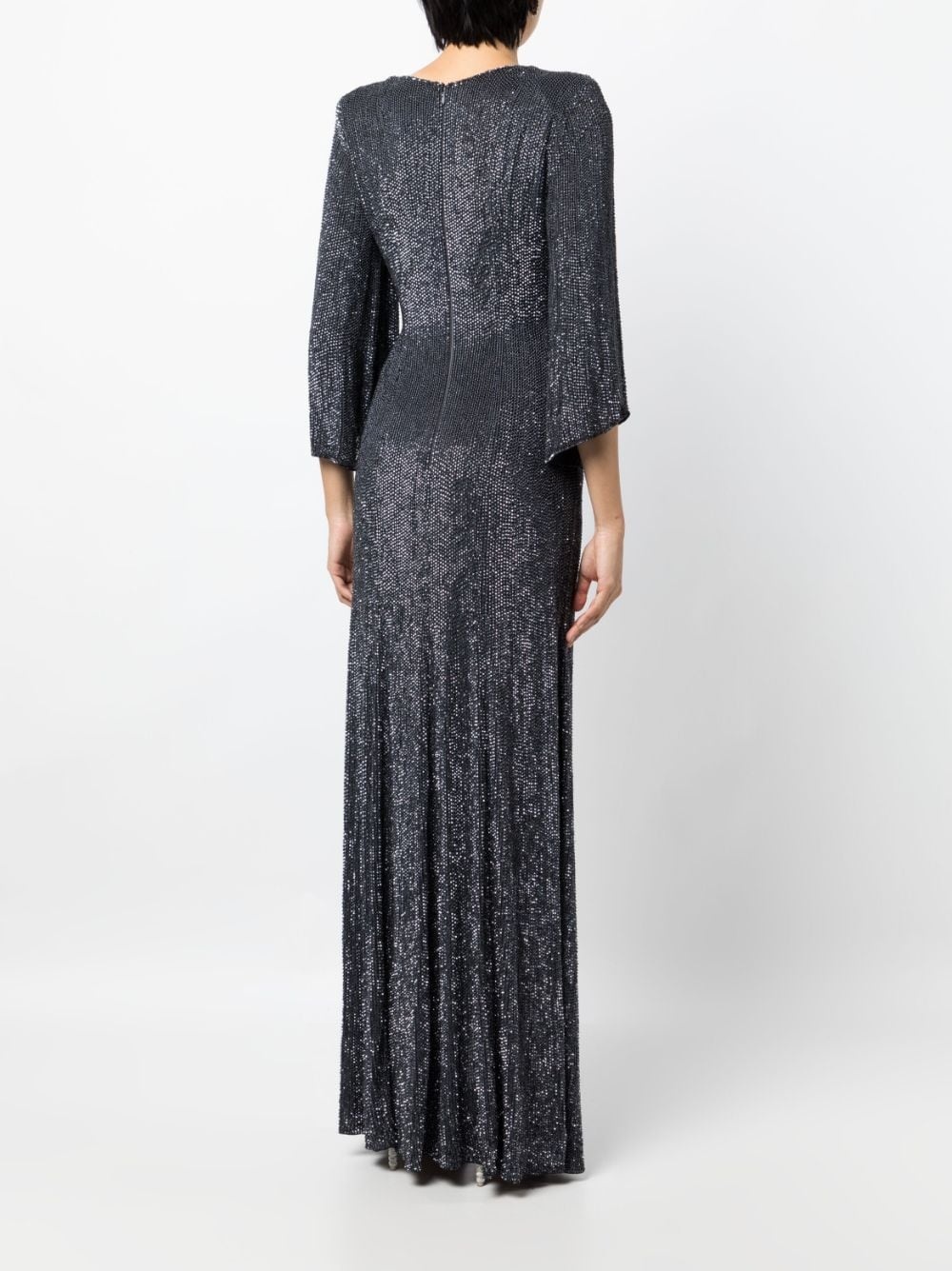 Luna stud-embellished draped gown - 4