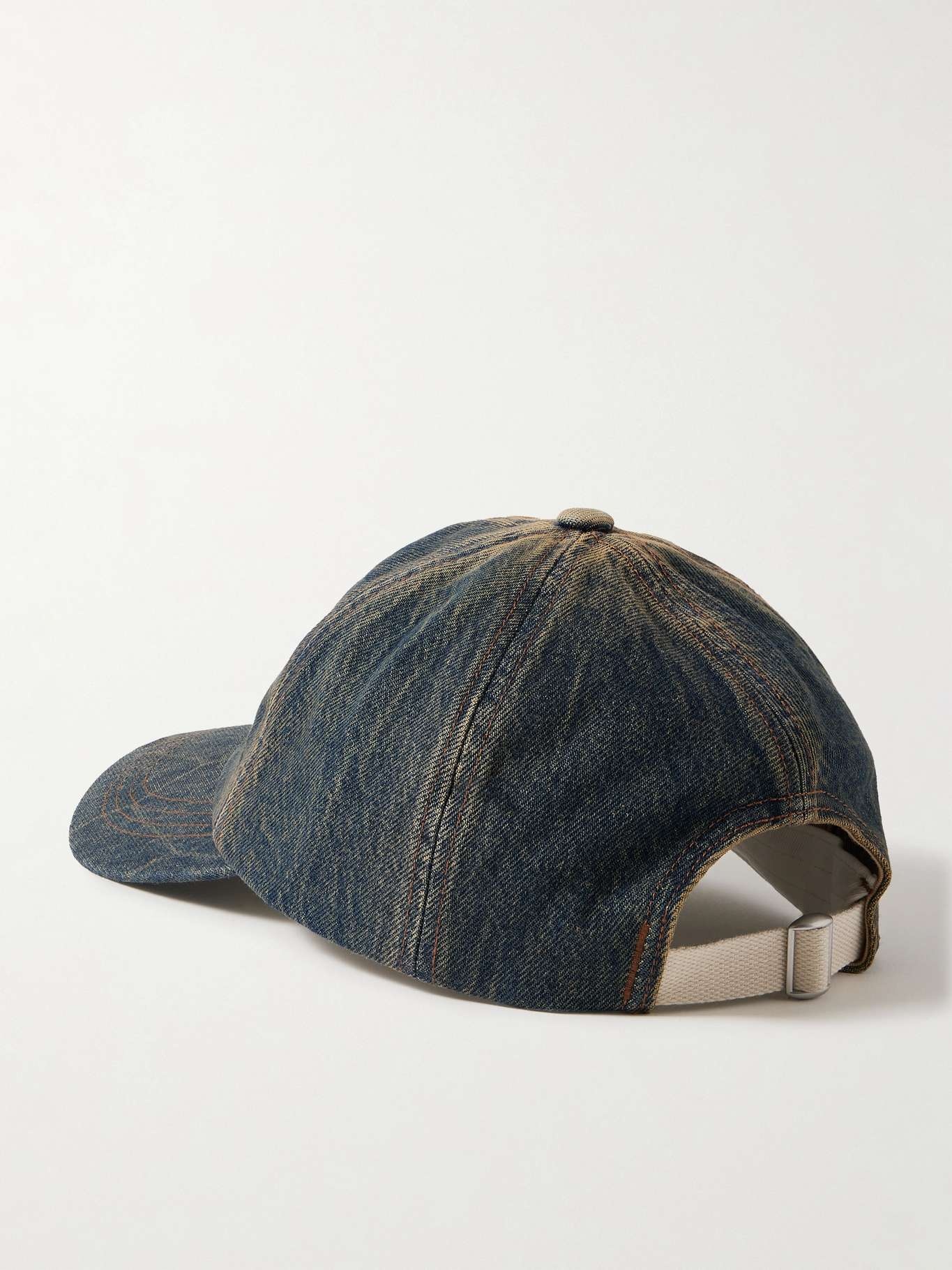 Appliquéd denim baseball cap - 2