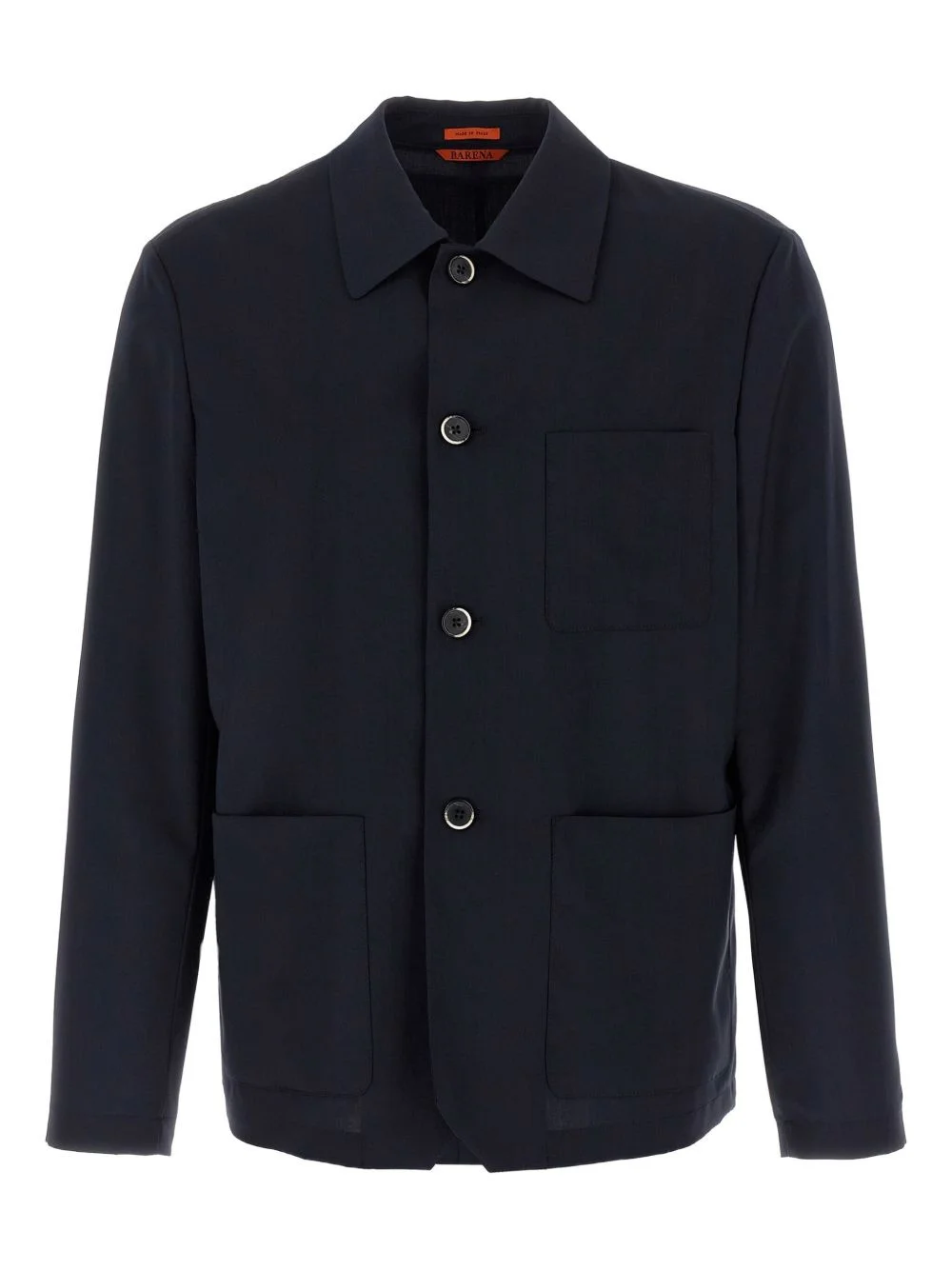 button-cuffed wool overshirt - 1