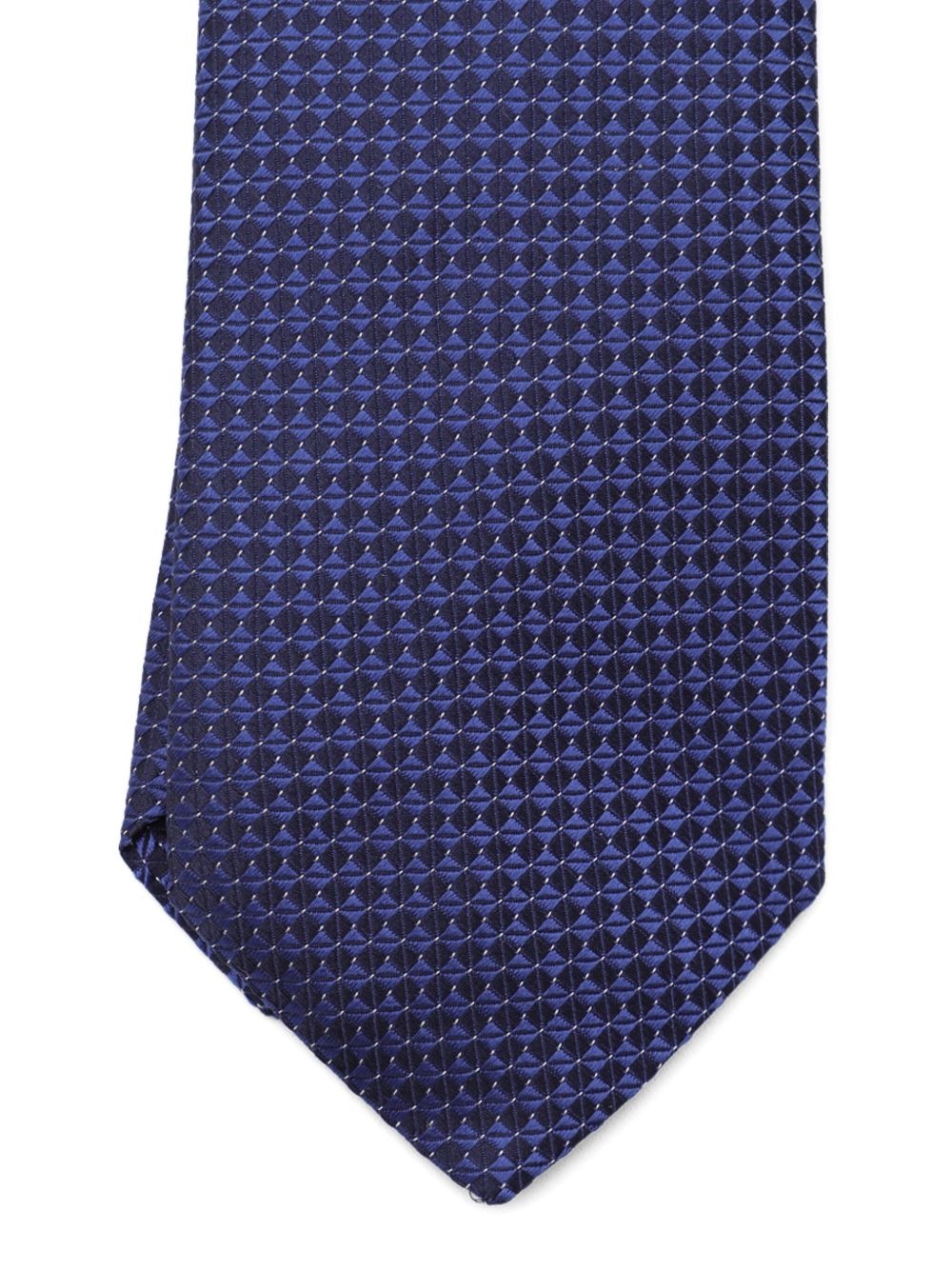 geometric-pattern wool tie - 2