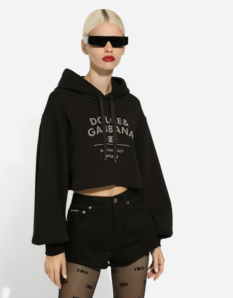 Jersey hoodie with Dolce&Gabbana logo lettering 4