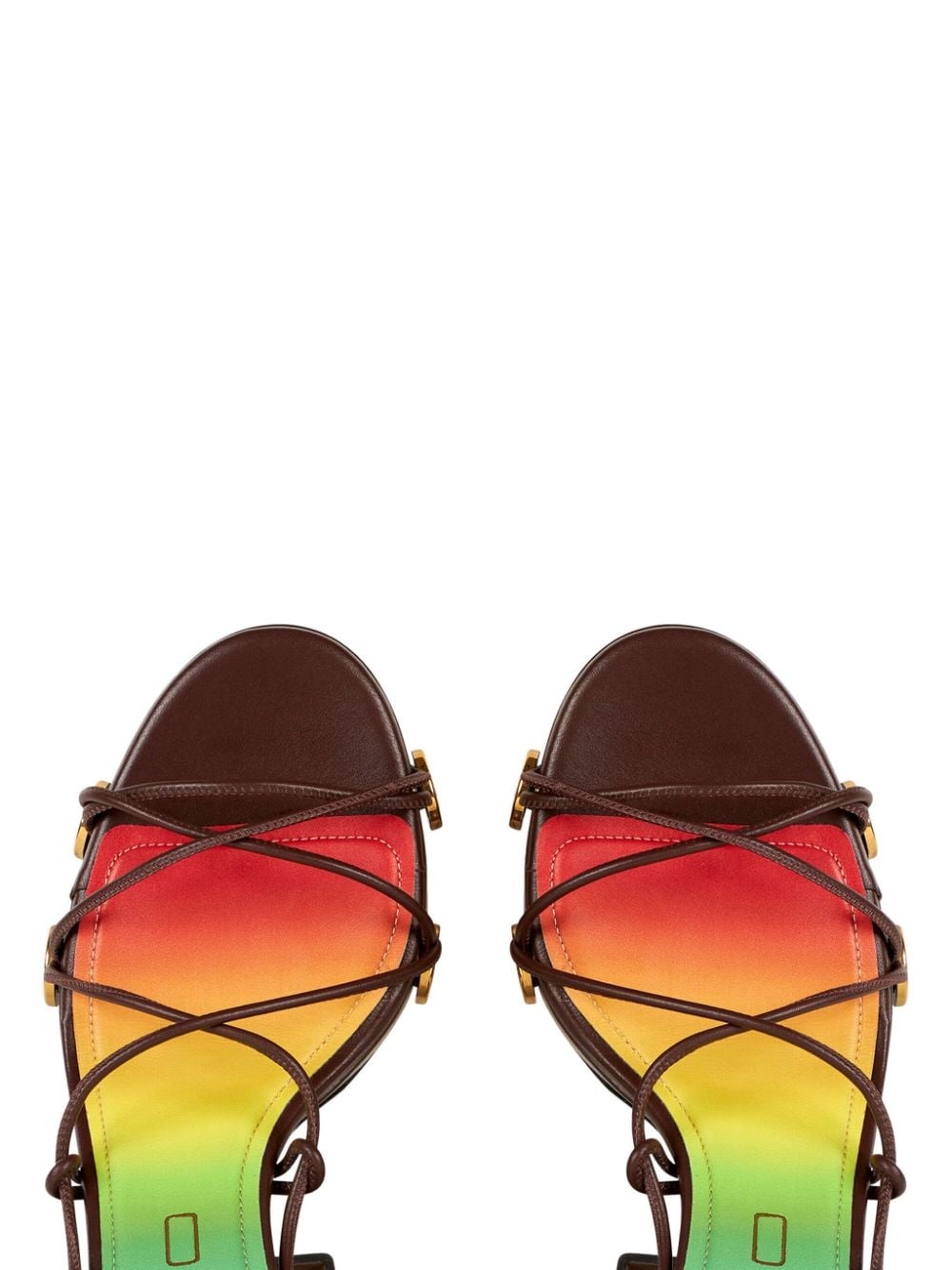 tie-fastening platform sandals - 3
