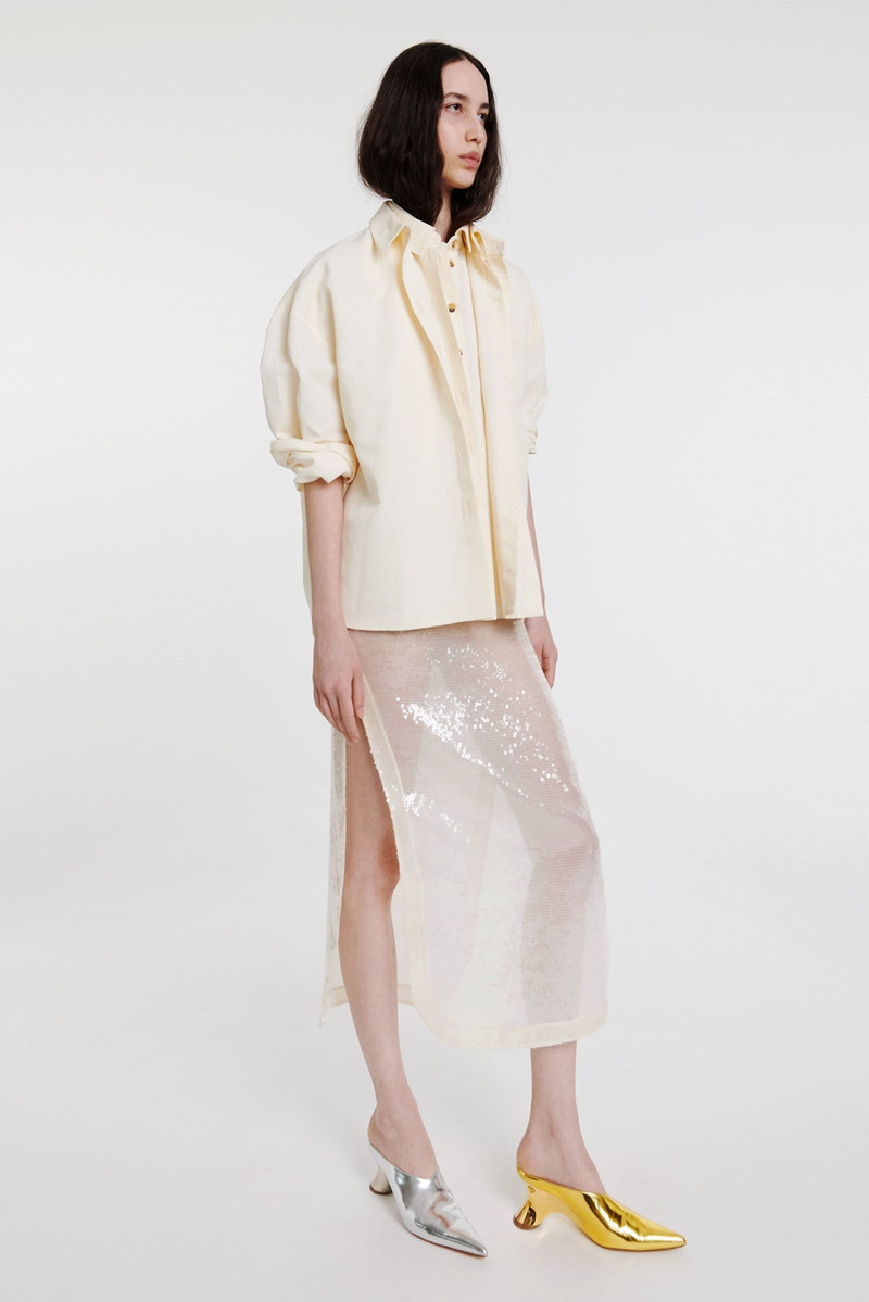 TRIPLE TROMPE-L’OEIL SHIRT ECRU 7