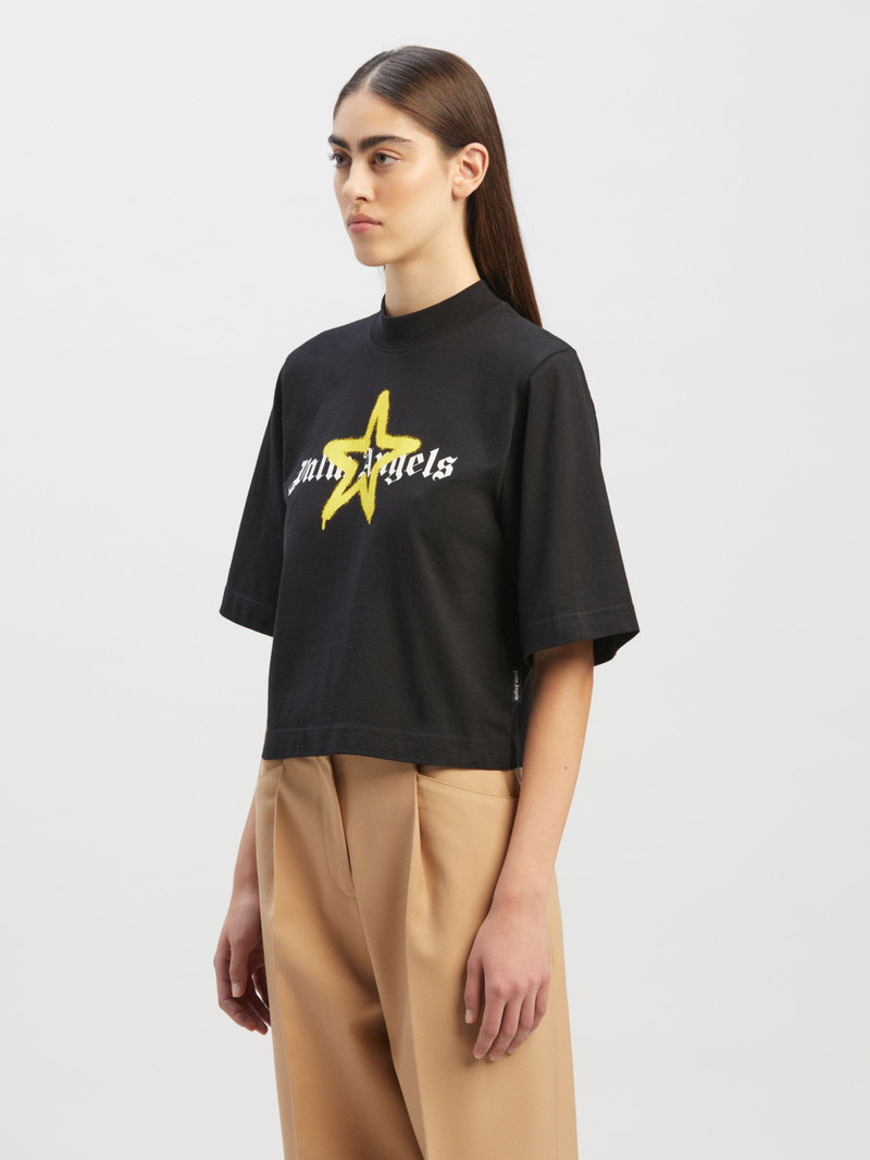 Star Sprayed cropped T-shirt 4