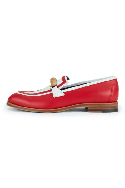 CASABLANCA White & Red Leather Loafer outlook