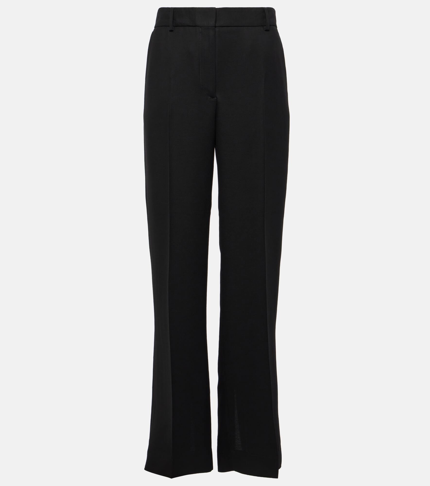 Mid-rise straight pants - 1