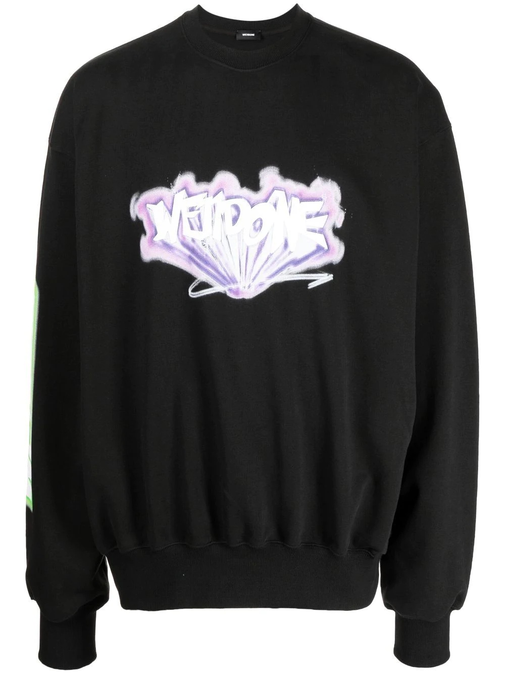 graffiti logo-print sweatshirt - 1