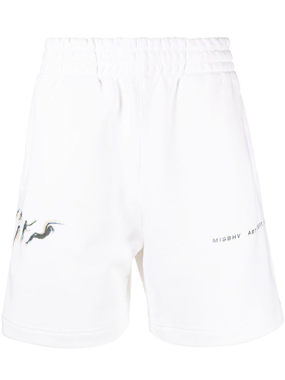 logo-print track shorts - 1