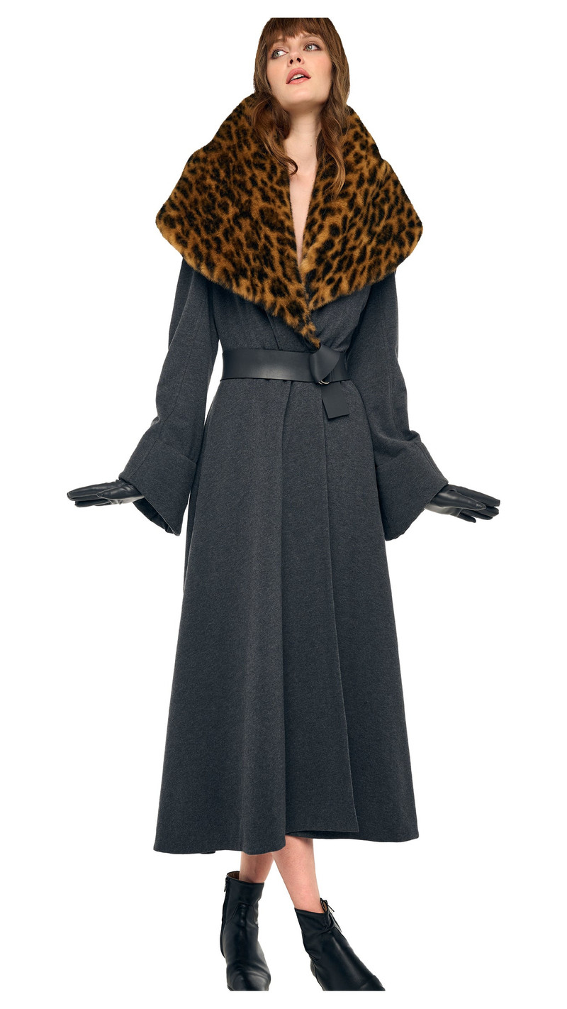 SHAWL COLLAR PEPLUM COAT 1