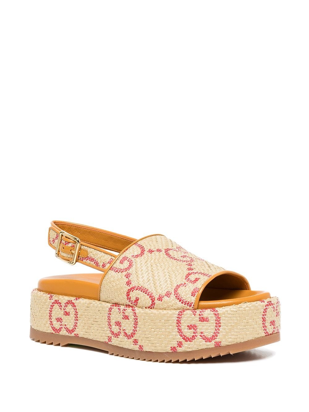 GG-print slingback sandals - 2