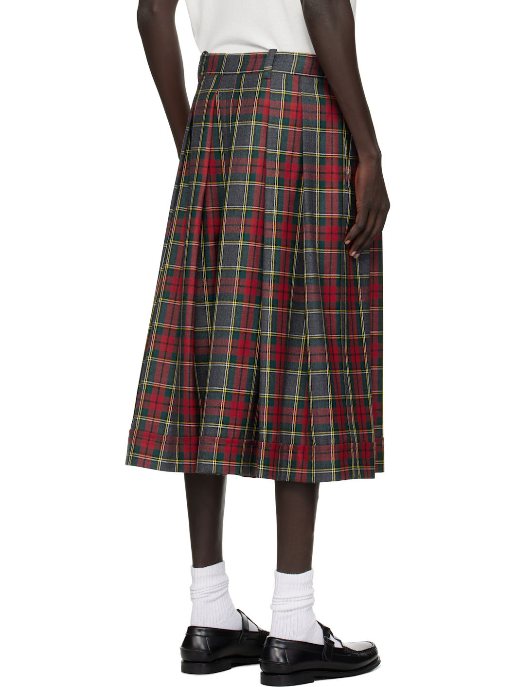 Red & Green Culottes Shorts - 3