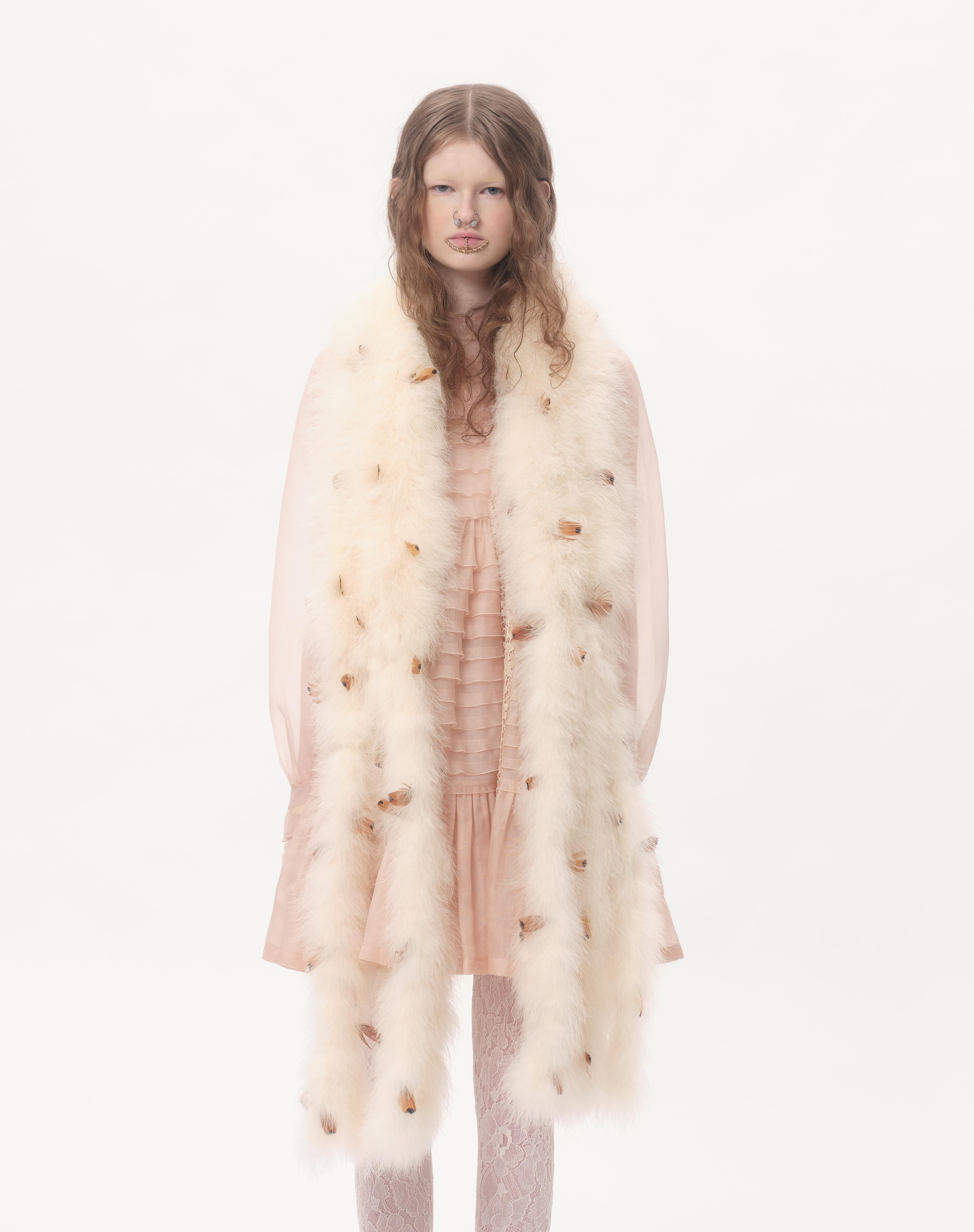VALENTINO FEATHERS SCARF WITH TURKEY AND PHEASANT FEATHERS - 2