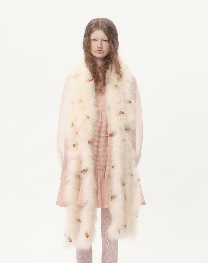 Valentino VALENTINO FEATHERS SCARF WITH TURKEY AND PHEASANT FEATHERS outlook