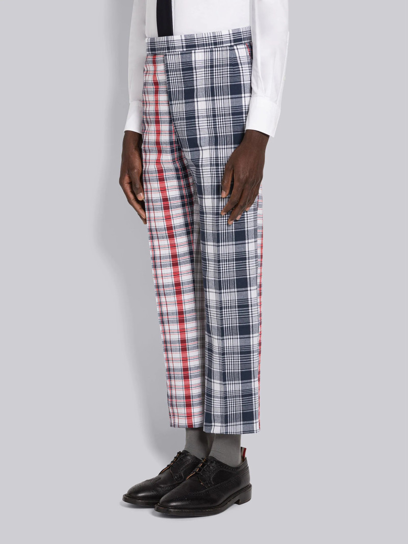 Thom Browne Multicolor Fun-Mix Stripe Plaid Low Rise Drop Crotch Trouser outlook