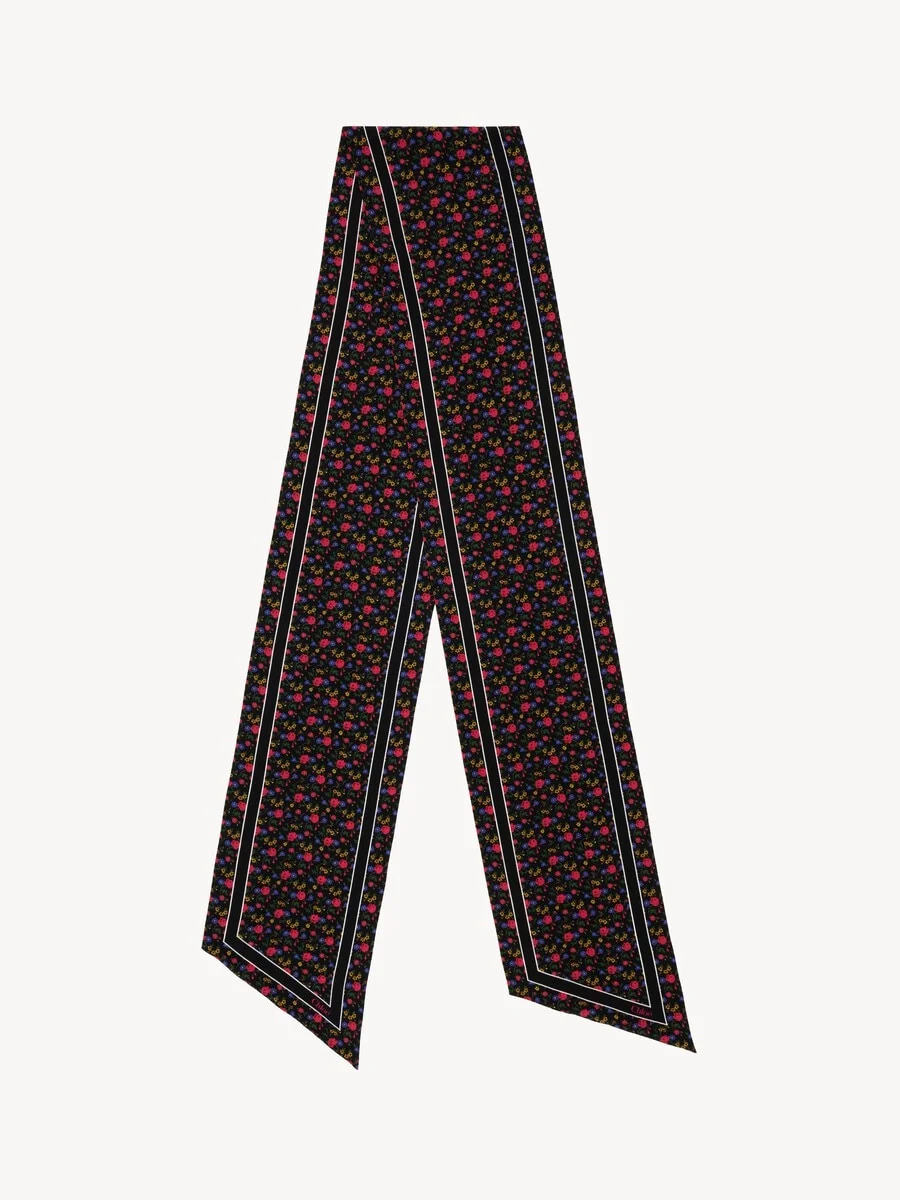 THE CHLOÉ FOLK BANDEAU SCARF IN SILK CRÊPE - 1