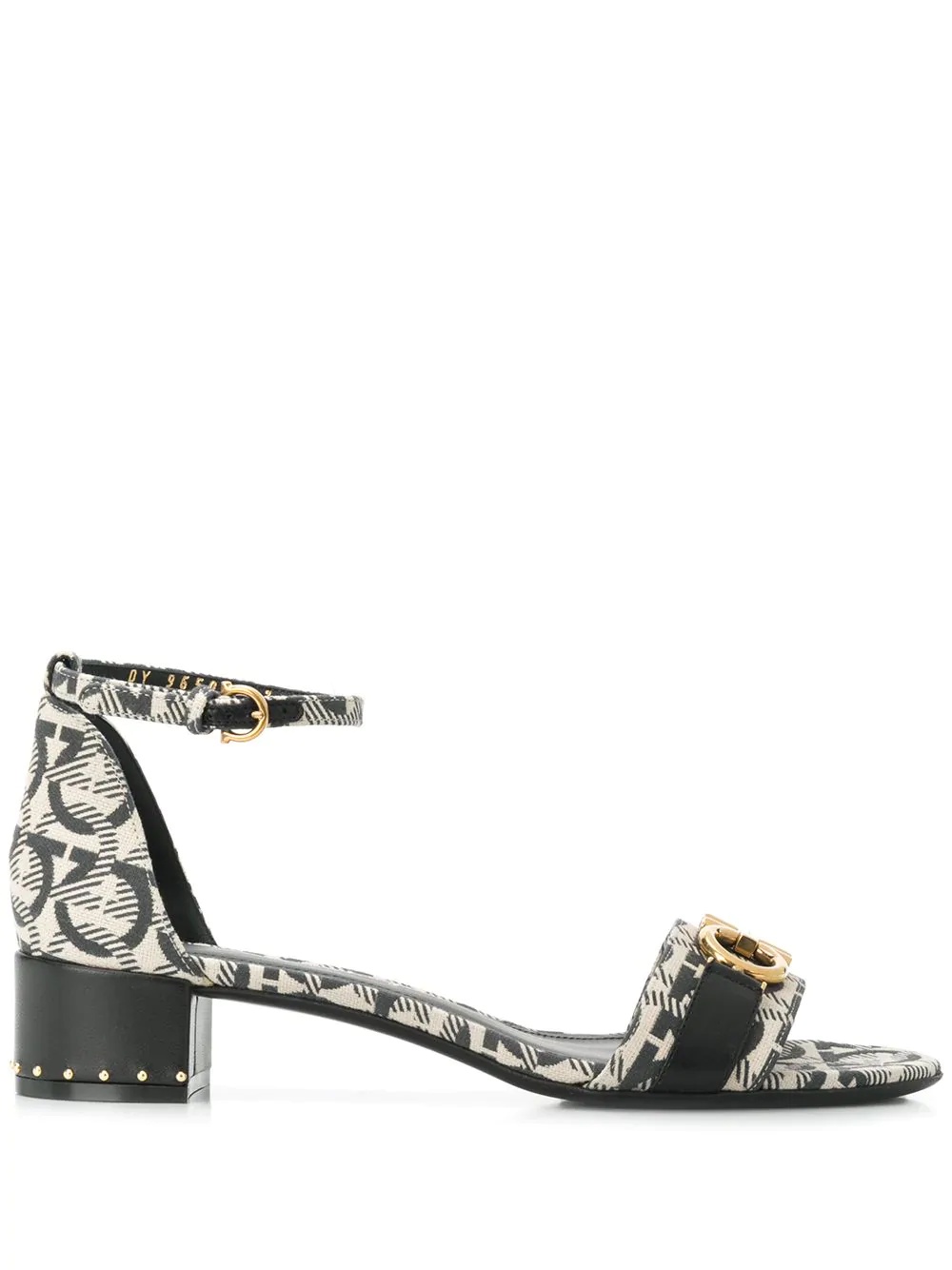 Gancio monogram print sandals - 1