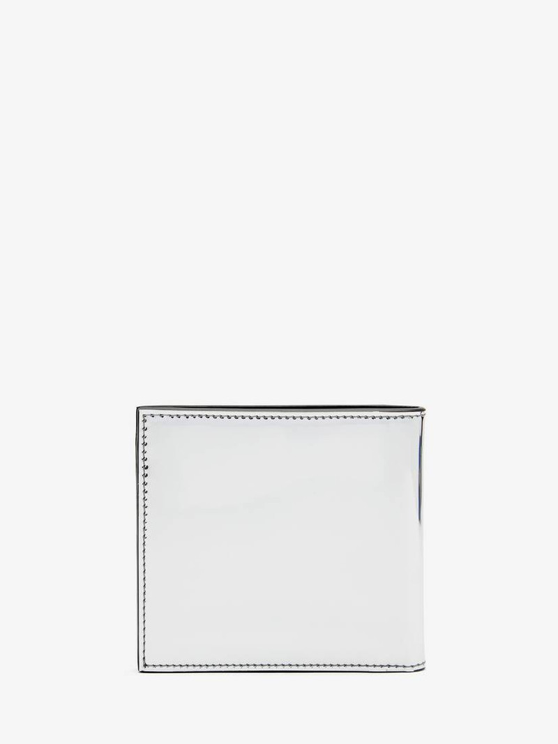Men's McQueen Graffiti Billfold Wallet in Silver 3